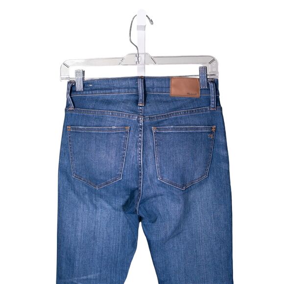 Madewell Jeans Women's Blue Distressed Medium Wash 9" High Rise Skinny Denim 25 - Picture 8 of 10
